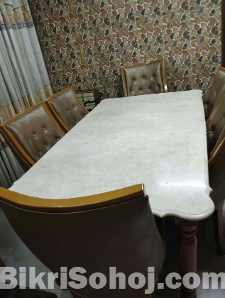 Marble top dining set